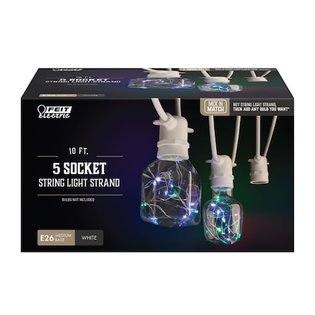 Cling 10 ft. LED String Lights Clear - 5 Lights CL3334636